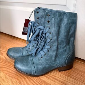 Target Mossimo Supply Co Blue Lace-Up Women's Combat Boots